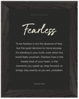 Fearless Word of Intention Framed print 60x80 cm / 24x32″ Black frame Carbon paper