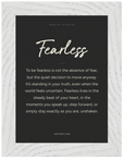 Fearless Word of Intention Framed print 13x18 cm / 5x7″ White frame Carbon paper