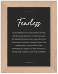 Fearless Word of Intention Framed print 13x18 cm / 5x7″ Wood frame Carbon paper