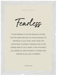 Fearless Word of Intention Framed print 21x29.7 cm / 8x12" White frame Linen paper