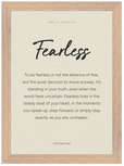 Fearless Word of Intention Framed print 21x29.7 cm / 8x12" Wood frame Linen paper