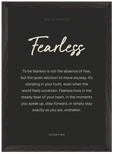 Fearless Word of Intention Framed print A3 (29.7 x 42 cm) Black frame Carbon paper
