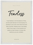 Fearless Word of Intention Framed print A3 (29.7 x 42 cm) White frame Linen paper