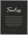 Fearless Word of Intention Framed print 40x50 cm / 16x20″ Black frame Carbon paper