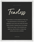 Fearless Word of Intention Framed print 40x50 cm / 16x20″ White frame Carbon paper
