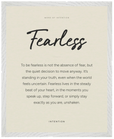 Fearless Word of Intention Framed print 40x50 cm / 16x20″ White frame Linen paper