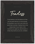 Fearless Word of Intention Framed print 50x70 cm / 20x28″ Black frame Carbon paper