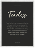 Fearless Word of Intention Framed print 50x70 cm / 20x28″ White frame Carbon paper