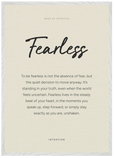 Fearless Word of Intention Framed print A1 (59.4 x 84.1 cm) White frame Linen paper