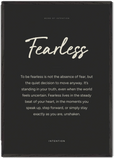Fearless Word of Intention Framed print 70x100 cm / 28x40″ Black frame Carbon paper