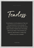 Fearless Word of Intention Framed print 70x100 cm / 28x40″ White frame Carbon paper