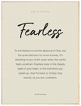 Fearless Word of Intention Framed print 60x80 cm / 24x32″ Wood frame Linen paper