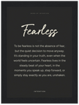 Fearless Word of Intention Framed print A2 (42 x 59.4 cm) Black frame Carbon paper