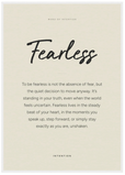 Fearless Word of Intention Framed print A1 (59.4 x 84.1 cm) White frame Linen paper