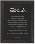Fortitude Word of Intention Framed print 60x80 cm / 24x32″ Black frame Carbon paper
