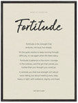 Fortitude Word of Intention Framed print 60x80 cm / 24x32″ Black frame Linen paper