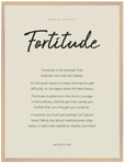 Fortitude Word of Intention Framed print 60x80 cm / 24x32″ Wood frame Linen paper