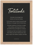 Fortitude Word of Intention Framed print 21x29.7 cm / 8x12" Wood frame Carbon paper
