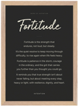 Fortitude Word of Intention Framed print A3 (29.7 x 42 cm) Wood frame Carbon paper