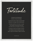 Fortitude Word of Intention Framed print 40x50 cm / 16x20″ White frame Carbon paper