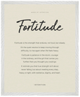 Fortitude Word of Intention Framed print 40x50 cm / 16x20″ White frame Linen paper
