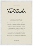 Fortitude Word of Intention Framed print A2 (42 x 59.4 cm) White frame Linen paper
