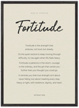 Fortitude Word of Intention Framed print 50x70 cm / 20x28″ Black frame Linen paper