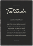 Fortitude Word of Intention Framed print 70x100 cm / 28x40″ Black frame Carbon paper
