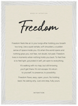 Freedom Word of Intention Framed print A3 (29.7 x 42 cm) White frame Linen paper