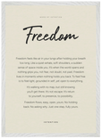 Freedom Word of Intention Framed print A2 (42 x 59.4 cm) White frame Linen paper