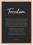 Freedom Word of Intention Framed print A2 (42 x 59.4 cm) Wood frame Carbon paper