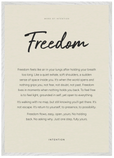 Freedom Word of Intention Framed print A1 (59.4 x 84.1 cm) White frame Linen paper