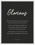 Glorious Word of Intention Framed print 60x80 cm / 24x32″ White frame Carbon paper