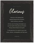 Glorious Word of Intention Framed print 60x80 cm / 24x32″ Black frame Carbon paper