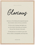 Glorious Word of Intention Framed print 60x80 cm / 24x32″ Wood frame Linen paper
