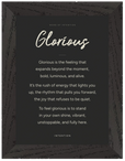 Glorious Word of Intention Framed print 13x18 cm / 5x7″ Black frame Carbon paper