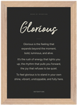 Glorious Word of Intention Framed print 21x29.7 cm / 8x12" Wood frame Carbon paper