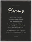 Glorious Word of Intention Framed print 30x40 cm / 12x16″ Black frame Carbon paper