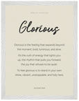 Glorious Word of Intention Framed print 30x40 cm / 12x16″ White frame Linen paper