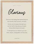 Glorious Word of Intention Framed print 30x40 cm / 12x16″ Wood frame Linen paper