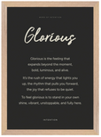 Glorious Word of Intention Framed print A3 (29.7 x 42 cm) Wood frame Carbon paper