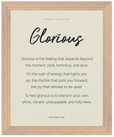 Glorious Word of Intention Framed print 40x50 cm / 16x20″ Wood frame Linen paper