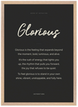 Glorious Word of Intention Framed print A2 (42 x 59.4 cm) Wood frame Carbon paper