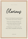Glorious Word of Intention Framed print A2 (42 x 59.4 cm) Wood frame Linen paper