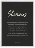 Glorious Word of Intention Framed print 50x70 cm / 20x28″ White frame Carbon paper