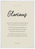 Glorious Word of Intention Framed print A1 (59.4 x 84.1 cm) White frame Linen paper