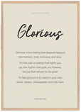 Glorious Word of Intention Framed print 70x100 cm / 28x40″ Wood frame Linen paper