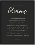 Glorious Word of Intention Framed print 60x80 cm / 24x32″ Black frame Carbon paper