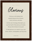 Glorious Word of Intention Framed print 60x80 cm / 24x32″ Dark wood frame Linen paper