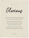 Glorious Word of Intention Framed print 60x80 cm / 24x32″ Wood frame Linen paper